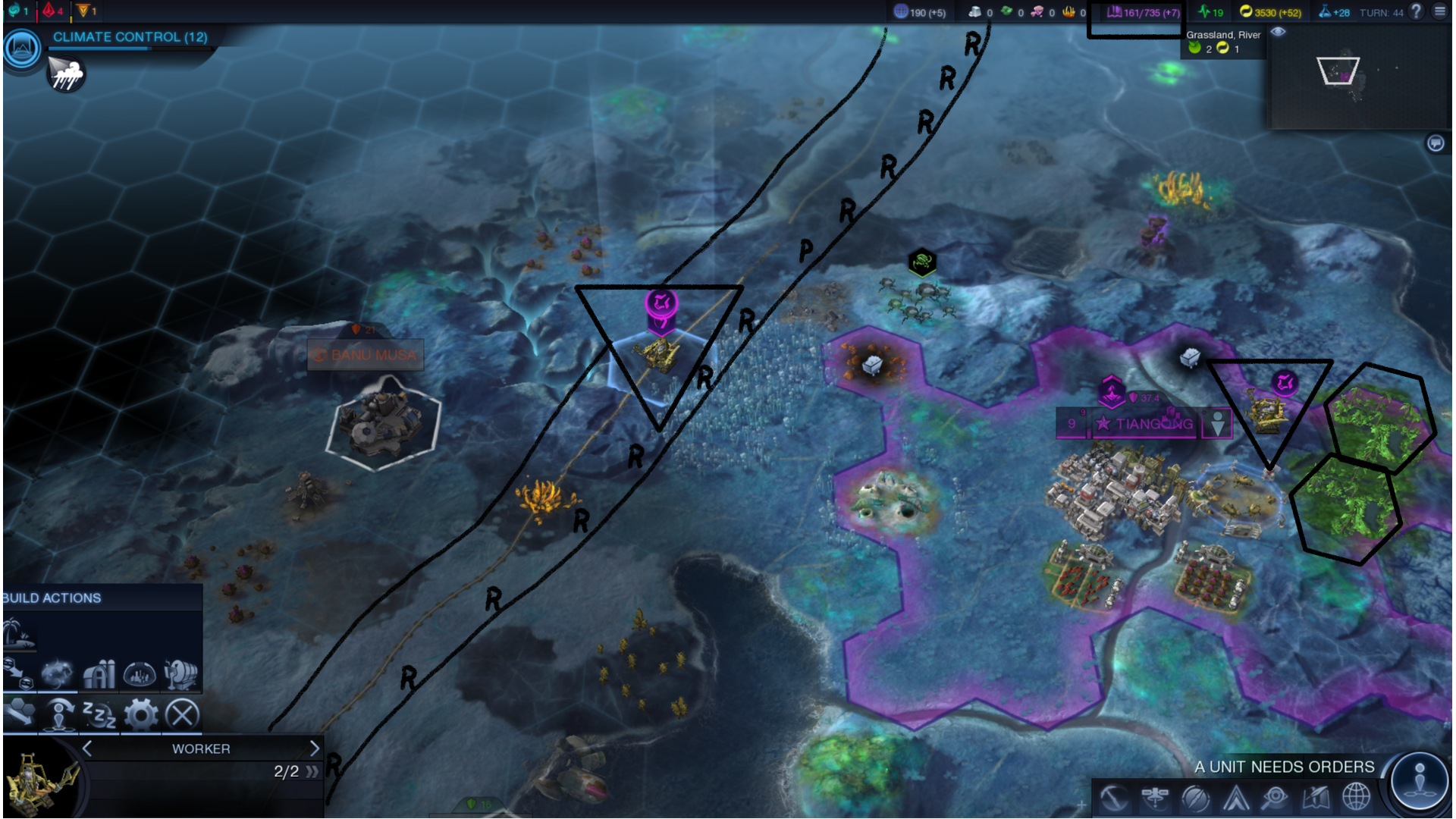 A (10, 3)-UTM built within Sid Meier's Civilization: Beyond Earth.